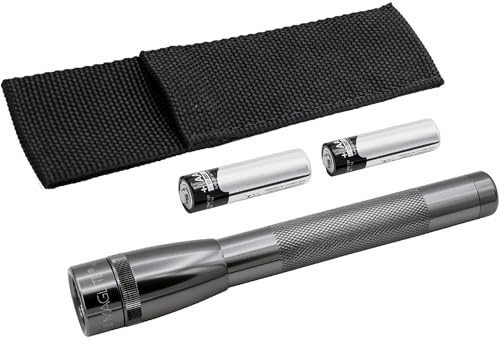 MagLite Mini MAG Pro LED Flashlight – 2-Cell AA Compact Flashlight with Adjustable Focus, Precise Beam, Durable Construction, Long Battery Life, Water-Resistant for Emergency, Outdoor & Camping