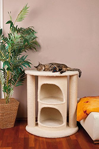 CLEVERCAT Kratzbaum Pharo mit integrierter Sisal Kratztonne für unendliche Kratzmöglichkeiten und viel Platz zum Schlafen für Ihren Stubentiger. Made in Germany 4974