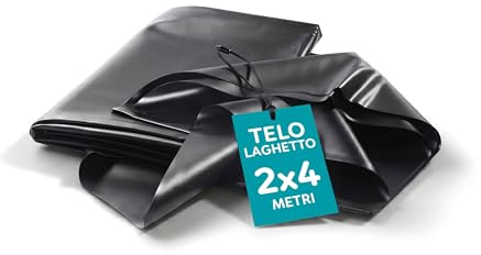 AQPET Telo per laghetti Stagno da Giardino in PVC Rinforzato qualità Made in Germany (2x4 m, 0,5mm)