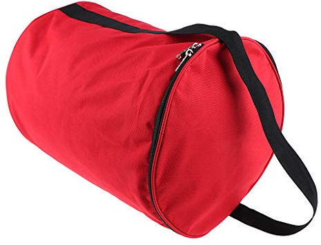 Baoblaze Runde Eimer Tasche Sportkorb Sport Tennisbälle Speicher Handtasche, rot, 28 cm