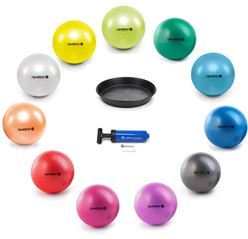 Original Pezzi Gymnastikball Maxafe Ø 42, 53, 65 & 75cm in Allen Farben - bis 400 kg belastbar - Fitness, Reha, Therapie, Gymnastik, Aerobic und als Sitzball fürs Büro (rot, 65cm)