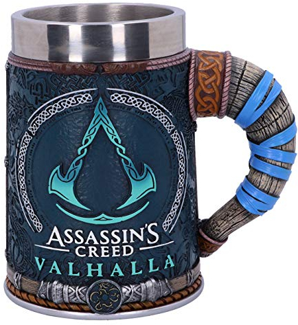 Nemesis Now B5335S0 offiziell lizenziertes Assassins Creed Valhalla Wikingerspiel, Harz, W. Edelstahl., mehrfarbig