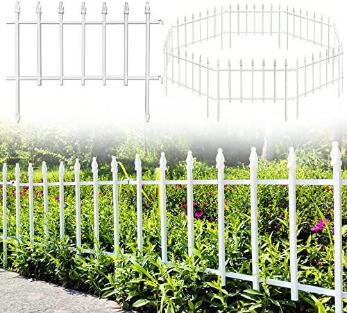 Thealyn Metal Decorative Garden Fence 22 Wide x 18 High (5 Panels, Total Length 9.17 feet), Metal Border Folding Fence, Landscape Fencing for Flower Bed, Yard, Animal Barrier