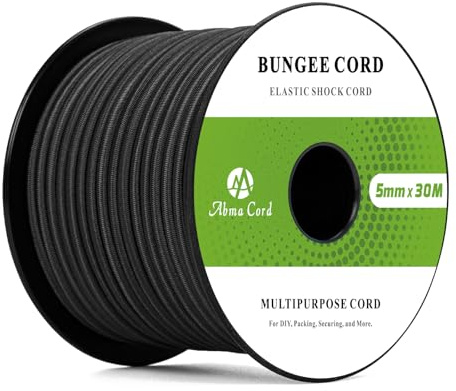 Abma Cord Gummirep 5mm 30M Elastisk Sladd Spännrep Elastiskt Rep Expander | Presenning, Släpvagn, Ryggsäck, Tältstång, Kajak
