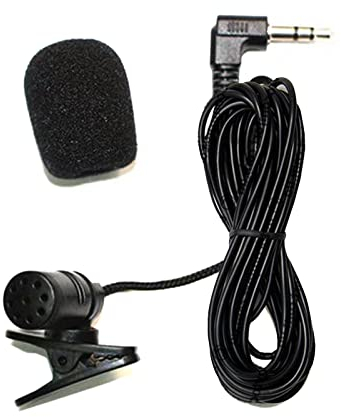 Microfono Per Auto Stereo, Autoradio, Vivavoce Esterno, Lavalier, a Bavero, Da 3,5mm, Mini Clip Sul