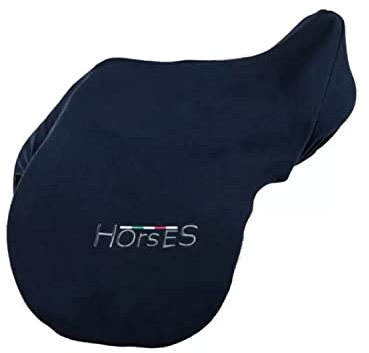 Horses Coprisella Pile Blu, Regolabile Adatto a più Misure di Selle, per Proteggere la Vostra Sella da Urti e Graffi, Resistente e Pratico