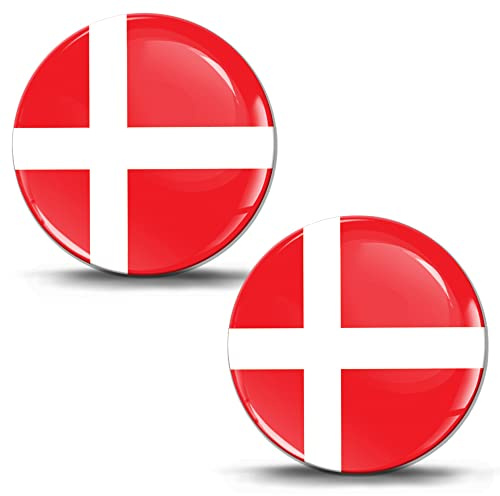 Biomar Labs 2 x klistermärken 3D gel silikon danmark dansk flagga bildekal bil motorcykel cykel fönster mobiltelefon laptop PC surfplatta dörr F 259