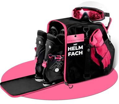 Skischuhtasche Kinder Skischuhtasche mit Helmfach [40 L] - Tasche für Skischuhe für Kinder mit extra Stauraum für Helm und Skizubehör - Modell ISCHGL