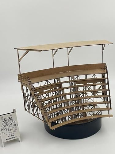 AT-BA Modellbau 220052 Slotcar-Tribüne mit Dach für die Kurve aussen