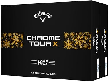 Callaway Golf Chrome Tour X - Pelotas de Golf, Triple Pista, 2 docenas, Blanco