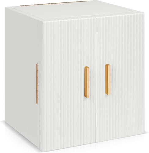 Dajasan Groß Schmuckaufbewahrung, Schmuckkästchen Damen, 4 Ebenen Schmuckkasten, Schmuckschrank mit Spiegel für Ringe, Halsketten, Ohrringe, Uhren, Armbänder,Geschenkidee (Weiß)