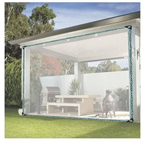 Tarp Heavy Duty Waterproof, Clear Tarps PVC Transparent Tarpaulin Washable, Perfect for Cars Patio Pavilion Roof VagxTbs(5.9x4.92ft/1.8x1.5m)