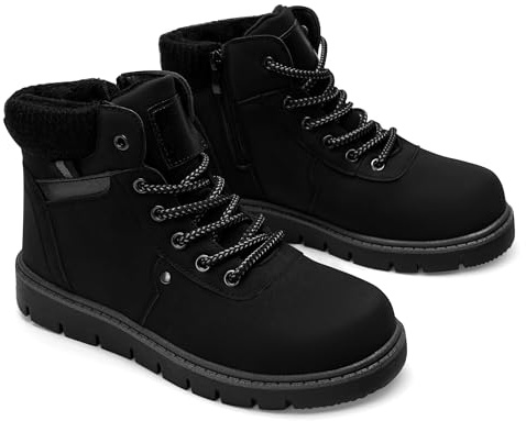 GLAMORA Botas y botines de invierno para mujer impermeables y térmicos con forro de pelo cálido, diseño urbano y antideslizante, cómodas para trabajo, caminar o actividades al aire libre