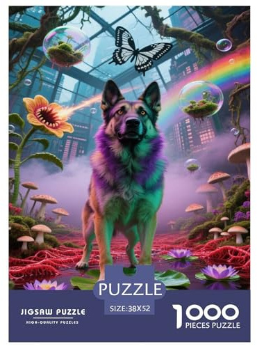 Belgiskt Malinois pussel 1000 bitar tunga pussel leksak pedagogiska spel impossibel utmaningsleksak för vuxna barn 52 x 38 cm/1000 st