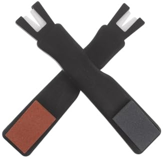 LOORGVEL Affilatrice per Bordi di Pattini da Hockey 2 Pezzi, Pietra per Sbavatura Lame Portatile Scanalatura a V, Strumento per Affilare Pattini da Hockey, Figura e velocità, Accessori