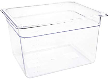 Vogue u231 policarbonato Gastronorm contenedor, 1/2 tamaño