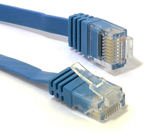 Plat CAT6 Ethernet LAN Patch câble Faible Profil gigabit RJ45 4 m Bleu [4 mètre/4m]
