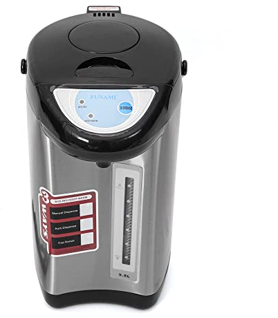 5.8 Liter Wasserspender - Edelstahl Heißwasserspender, Wasserkocher Thermoskanne Teekocher Thermopot, Heißwasser Spender (Schwarz)