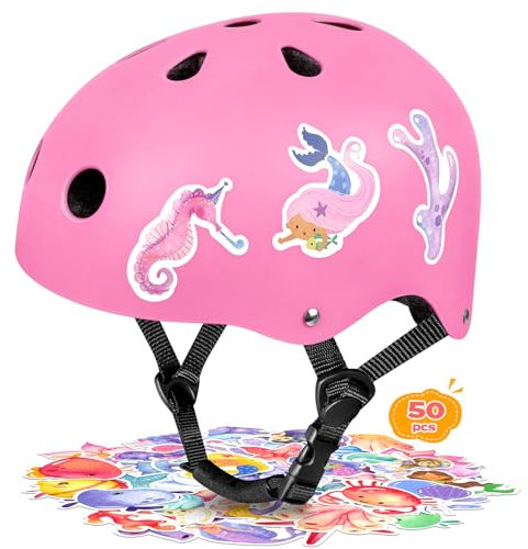 LeapBeast Skaterhelm Fahrradhelm, Belüftung | Sicherheit | leicht | Skateboarding Helm für Fahrrad Skateboard Scooter BMX Kind Erwachsene (Rosa Schwarz, L)