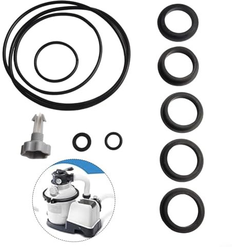 GLFLOW Intex - Juego de reparación de juntas tóricas para bomba de filtro de arena, válvula de liberación de aire, para prevención de fugas, piscinas, jardín