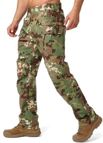 mosingle Men's Hiking Trousers, Stretch Work Pants for Outdoor | Water Resistant, Ripstop, Flex Stretch, Lightweight, Combat Cargo Walking Gardening