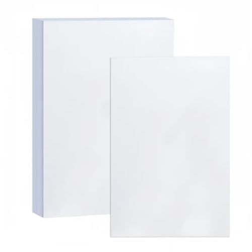 50 Pcs Cartes Postales Vierges A6, Carte Blanche en Papier Cartonné Épais 250G, Cartes de Visite Vierges pour Bricolage DIY, Fiches Mémoire, Cartes de Remerciement et Cartes d'Apprentissage