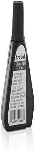 Trodat Schwarze Tintenflasche, 28 ml, Ersatztinte für Handstempelkissen