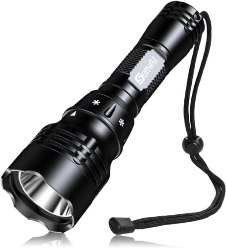 Siuyiu Tauchlampe,Taschenlampe für den Tauchsport,Super Helle XPL-LED Lampe mit 1000 Lumen Leuchtkraft,wiederaufladbar,80m wasserdichte Unterwasser-Taschenlampe
