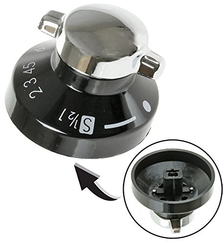 Stoves Genuine Gas Hob Oven Cooker Knob Control Switch (Black/Silver)