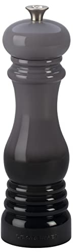 Le Creuset Classic Adjustable Salt Mill Grinder, Chip-Resistant ABS Plastic, Anti-Corrosion, 40g, Flint, 96002000444000