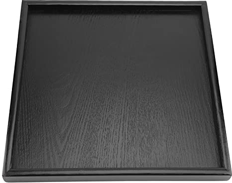 TOPINCN Plateau Bois Massif Forme Rectangle Thé Café Boissons Assiette Plat Snack Nourriture Repas Petit-déjeuner Restaurant Plateau Salle à Manger Vaisselle(30 * 30)