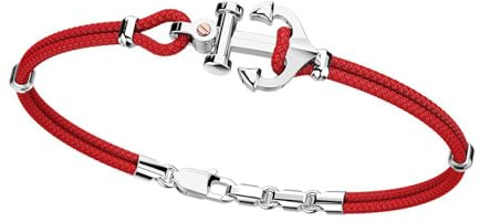 Bracciale Zancan Regata EXB619R-RO Argento 925 Ancora e cordino kevlar