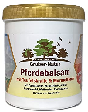 Bálsamo para caballos con garra de diablo y aceite de canicas 500 ml