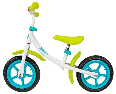 BEST SPORTING Laufrad ab 2 Jahren I Laufrad 12 Zoll I Robustes Kinderlaufrad mit Schutzblech I blau - grün I hochwertiges Laufrad mit Schaumstoff-Reifen I Laufräder Kinder I Laufrad Kind