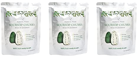 Soursop (Guanabana) Fruit 100% Natural And Real - No Added Sugar, No Preservatives - 8,82 Oz (Soursop Pack of 3)