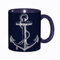 DHAEY Mug porcelaine fine Ancre Nautique Blanche Respirante Bleu Marine |Mug humour pour collègue, amis, copains, frères et soeurs |Mug original avec