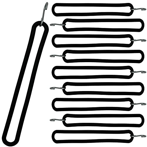 10x Spanngummi 200mm 250mm 400mm mit und ohne Haken Spannring Stroppe Planenspanner PKW Anhänger Plane (400mm mit Haken)