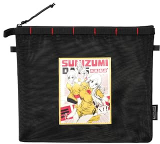 TACTICAL GEEK Storage A1 Series Sunizumi Shoten Collaborative EDC Organizer Pouch: Manga Style Bag with Semi-Transparent Mesh Storage Bag for Organizing Digital Instruments, a12-black, storage bag