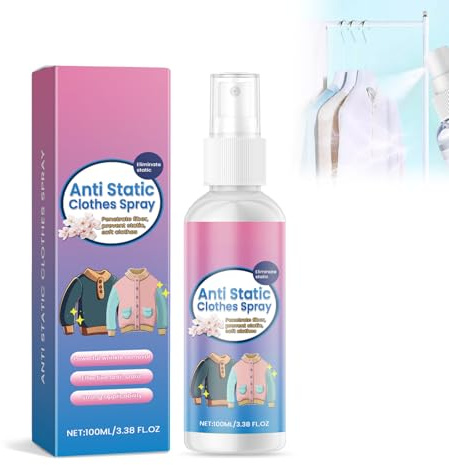 Antistatik Spray, 100ml Spray Antistatisch Anti-Falten-Spray Für Kleidung Remover Statisches Schutzspray Stärkespray,Antistatikspray Für Kleidung,Textilien,Möbel Und Auto,Reduziert Statische Aufladung