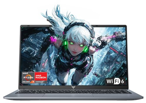 Tivique 15.6 Inch Laptop with AMD Ryzen 7 5700U (Processor up to 4.3GHz) 8C/16T - 16GB RAM DDR4 512GB M.2 SSD Computer,1080 HD Display,HDMI, BT5.2,USB3.2,Type-C,Dual Speakers, 65W Fast Adapter, WiFi 6