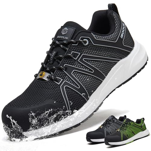Chaussures de Sécurité Hommes S3 SRC Imperméables Basket de Securite Femme | ESD FO Chaussures de Travail Embout en Fibre de Verre Sans Métal Légère Chaussure de Chantier Confortable