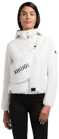 khujo lätt puffy övergångsjacka, i innerficka, packbar kort jacka med axelväska och huva Shelly2 XS-XXL, VIT, XS