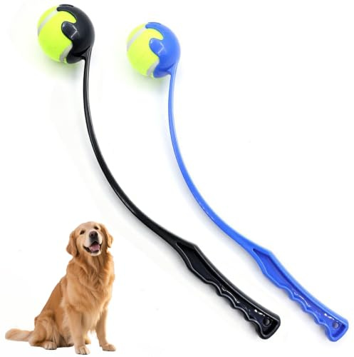 KFSCIP 4 Pcs Tennis Ball Launcher, Tennis Ball Thrower Launcher, Portable Long Range Ball Launcher for Pets, Outdoor Pet Exercise Toys for Small Medium and Large Dogs