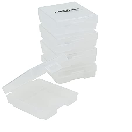 ANSMANN Boîte de Rangement pour jusqu'à 4 Piles AA/AAA (Lot de 5) – Solution de Rangement pour Piles Rechargeables et jetables – Boîte de Stockage Contre la poussière et l'humidité