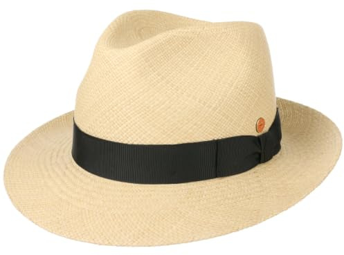 Mayser Albenga Panama Bogart Hat Fedora Plain Ribbon Made in EU Men Spring Summer