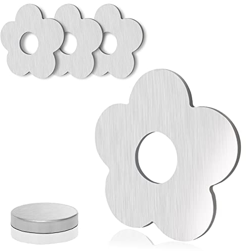 Aongray 4er Blume-Motive Tischdeckenbeschwerer,Magnetische Tischtuchgewichte aus Edelstahl Tischtuchklammer für Garten Drinnen draußen Tischtuchhalter