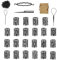 427 Stück Dreadlocks Schmuck,Nordische Haarperlen Bartschmuck Flechten Runenperlen,Haarschmuck Silber, Bartperlen Set Wikinger Haarperlen mit einer Zubehör für Armband Halskette DIY Anhänger