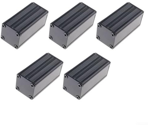 SPORTARC 5 contenitori per progetti elettronici, scatola elettronica per progetti, scatola in alluminio nero, recinzione per progetti elettronici, 50 x 25 x 25 mm