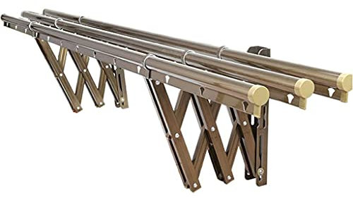 Portasciugamani Appendiabiti, Pieghevole, Salvaspazio, Appendiabiti da Parete, Stendibiancheria Estensibile, Portasciugamani Estensibile Telescopico Push Pull, Bellissimo Paesaggio (4 binari)