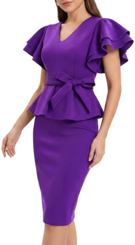 Elegant volangklänning med v-ringning och silhuett i ny look, inspirerad av afrikanska Eid-kläder, eleganta kläder